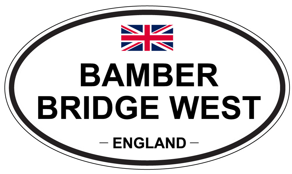 BAMBER BRIDGE WEST, ENGLAND - Oval Sticker