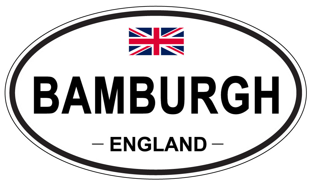 BAMBURGH, ENGLAND - Oval Sticker
