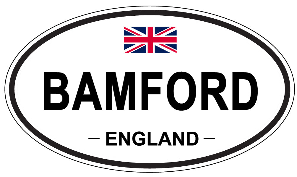 BAMFORD, ENGLAND - Oval Sticker
