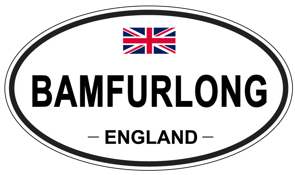 BAMFURLONG, ENGLAND - Oval Sticker