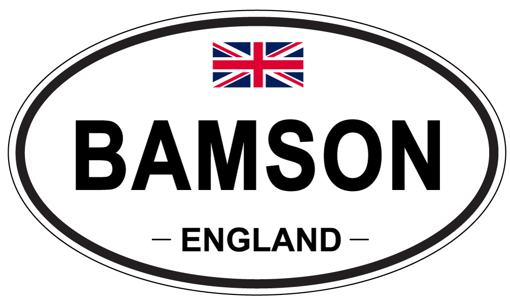 BAMSON, ENGLAND - Oval Sticker