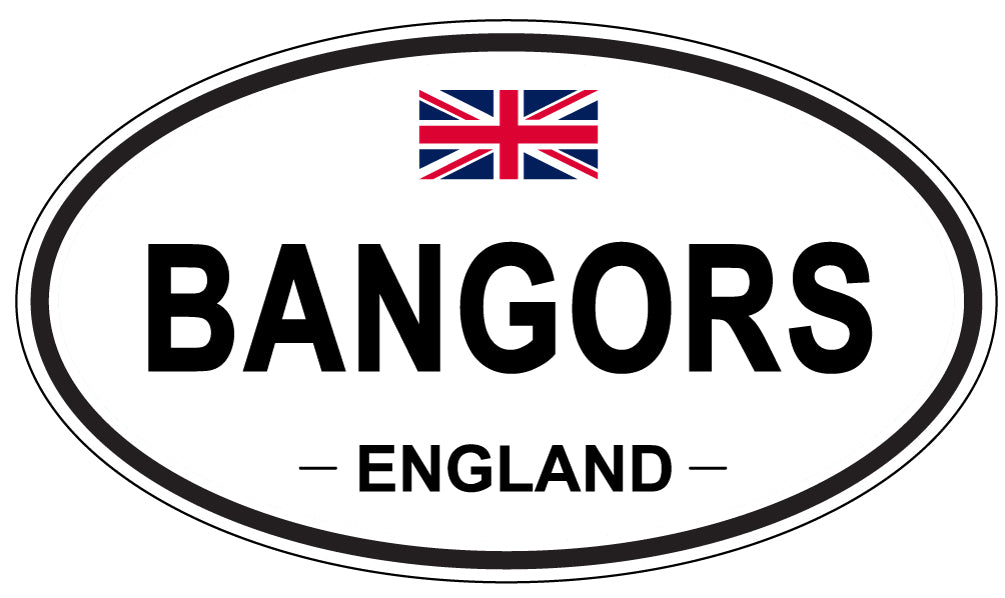 BANGORS, ENGLAND - Oval Sticker