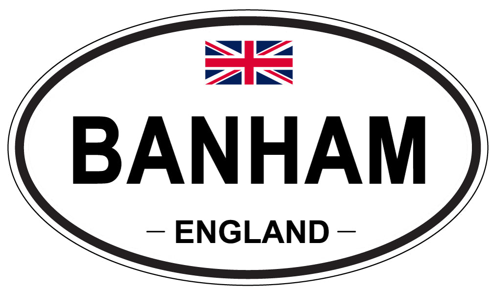 BANHAM, ENGLAND - Oval Sticker