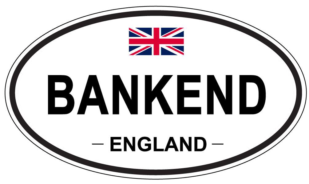 BANKEND, ENGLAND - Oval Sticker