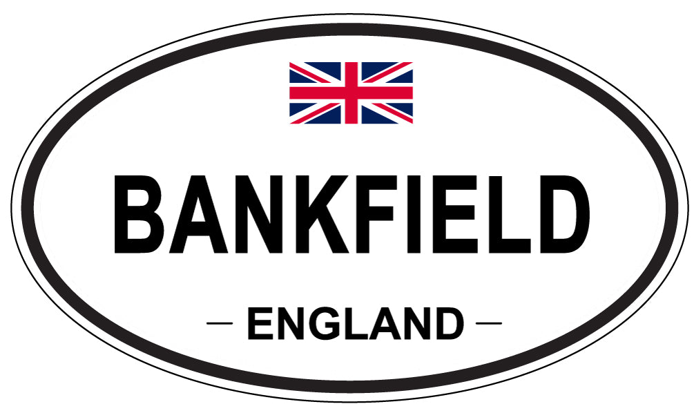BANKFIELD, ENGLAND - Oval Sticker