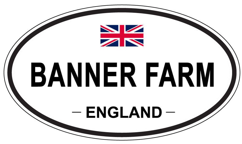 BANNER FARM, ENGLAND - Oval Sticker