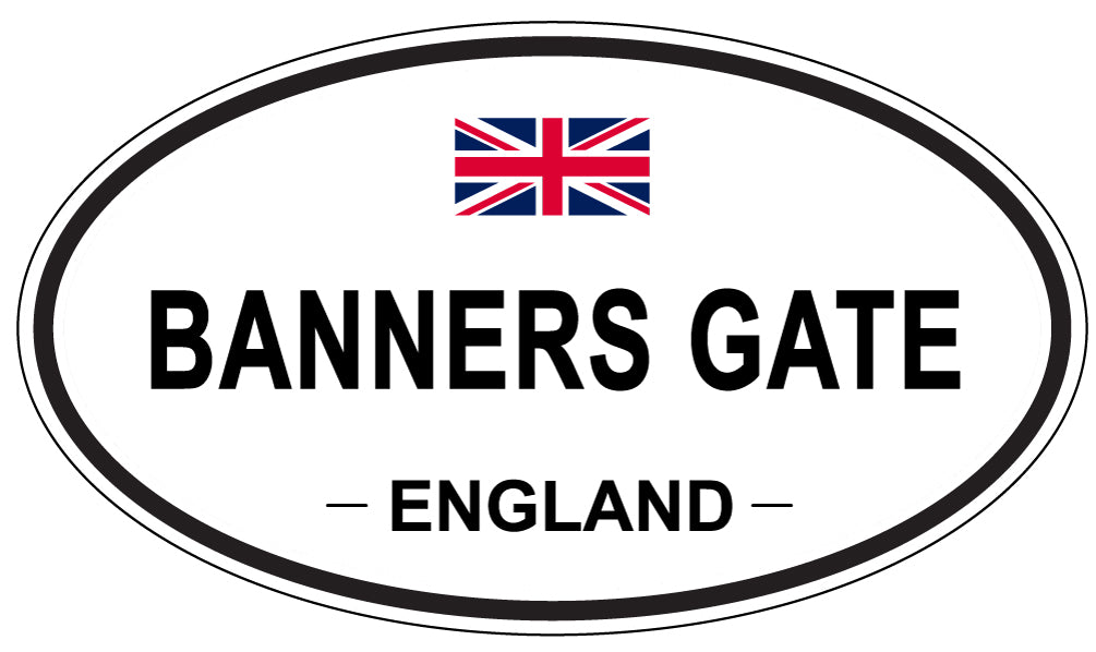 BANNERS GATE, ENGLAND - Oval Sticker