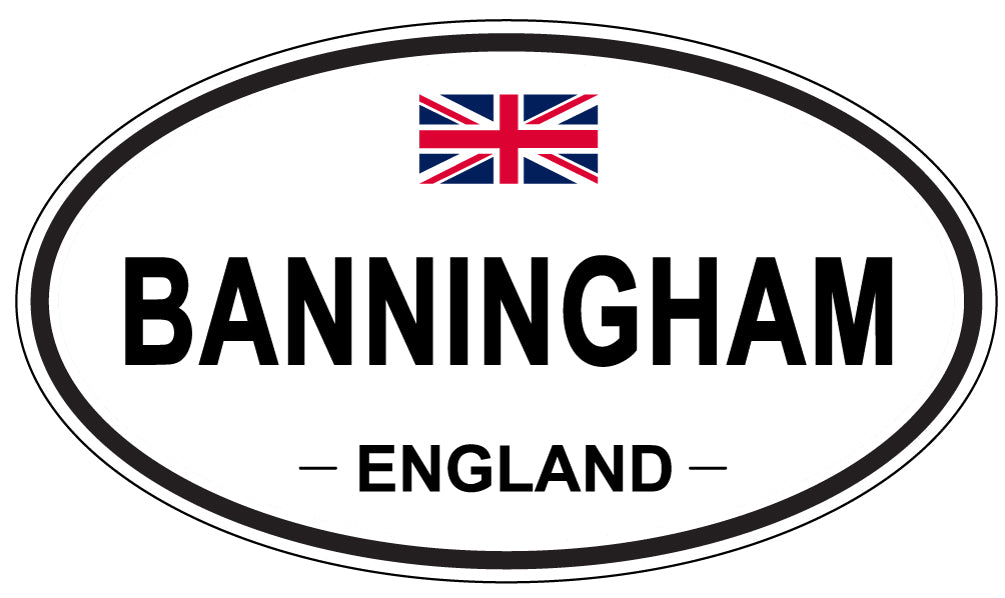 BANNINGHAM, ENGLAND - Oval Sticker