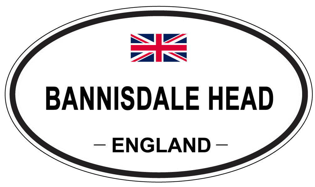 BANNISDALE HEAD, ENGLAND - Oval Sticker