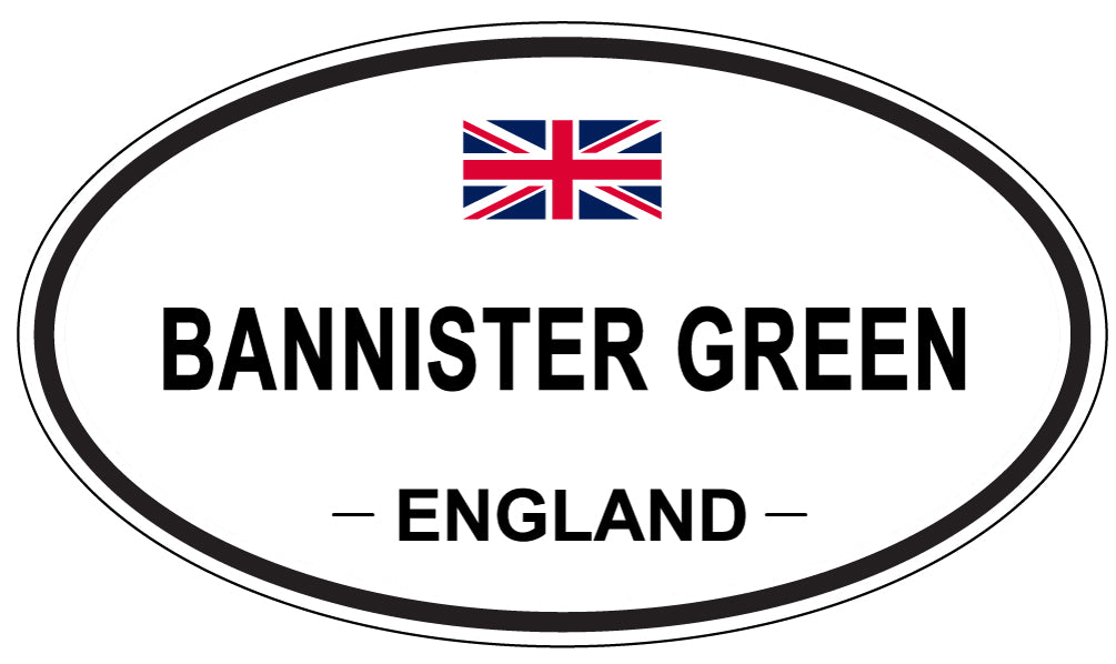 BANNISTER GREEN, ENGLAND - Oval Sticker