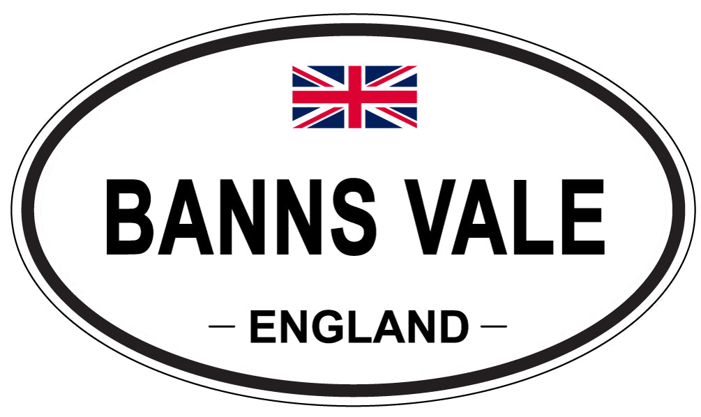 BANNS VALE, ENGLAND - Oval Sticker