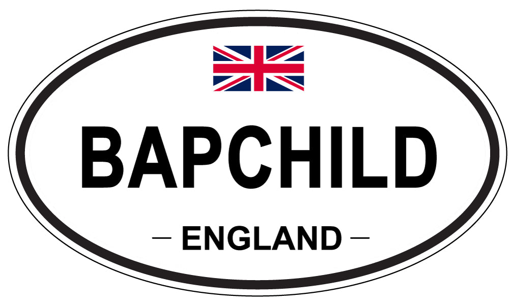 BAPCHILD, ENGLAND - Oval Sticker