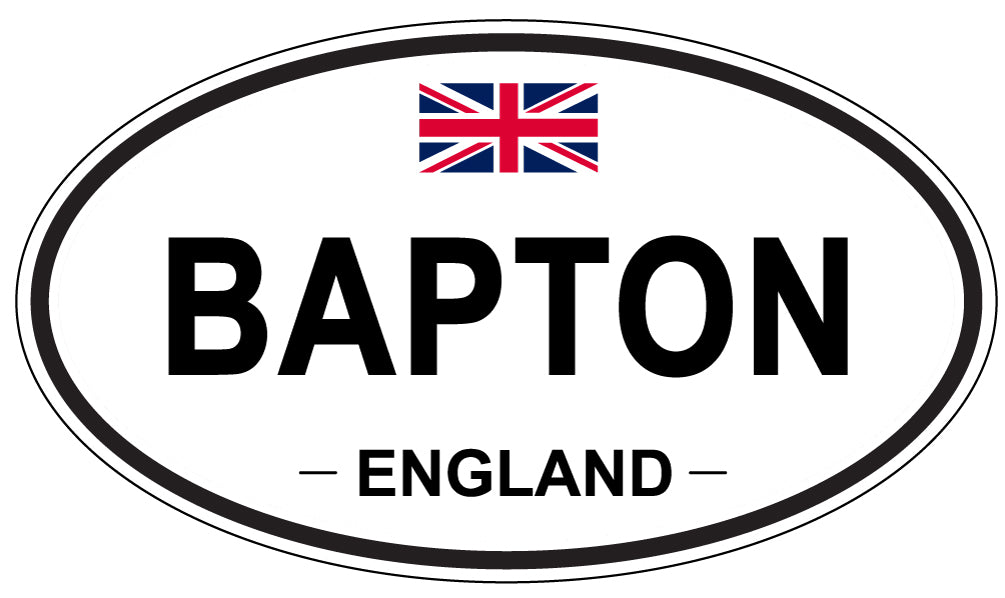 BAPTON, ENGLAND - Oval Sticker