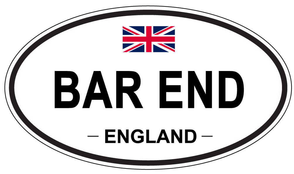 BAR END, ENGLAND - Oval Sticker