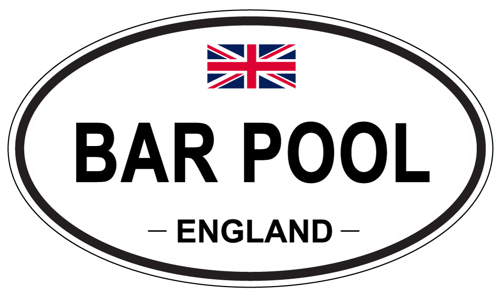 BAR POOL, ENGLAND - Oval Sticker