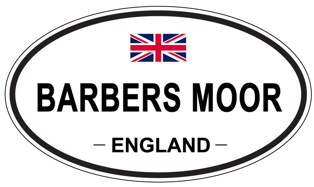 BARBERS MOOR, ENGLAND - Oval Sticker