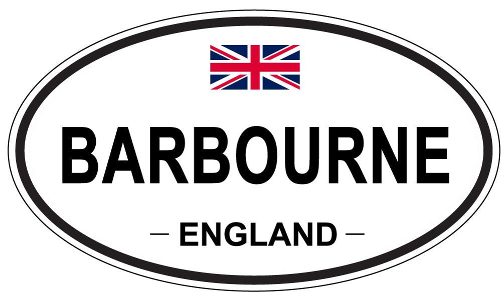 BARBOURNE, ENGLAND - Oval Sticker