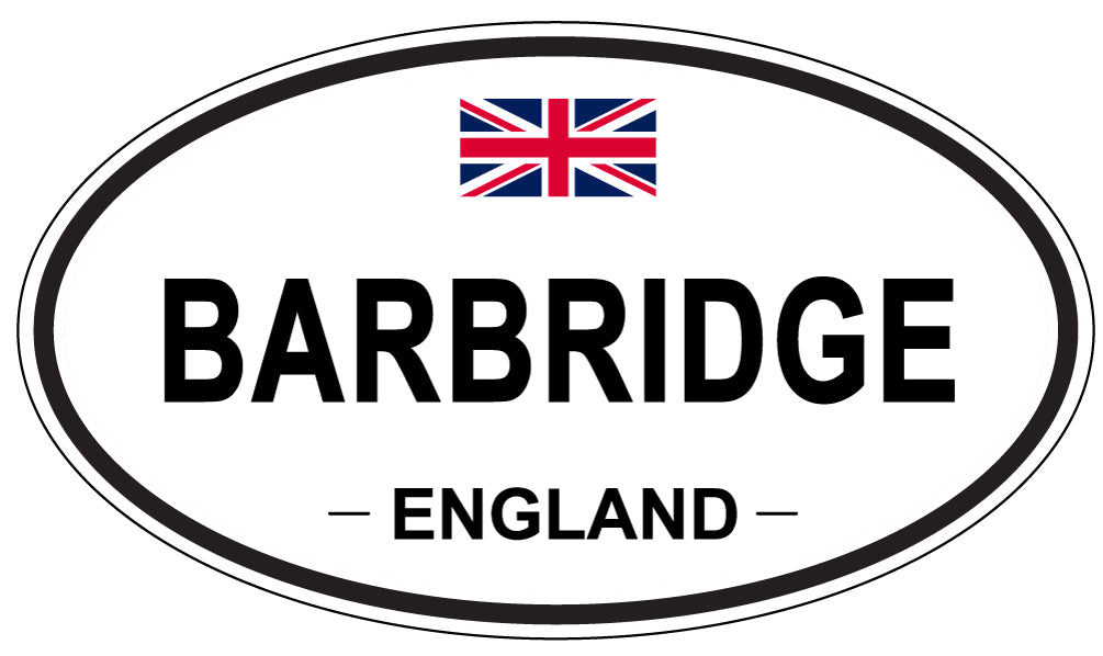 BARBRIDGE, ENGLAND - Oval Sticker
