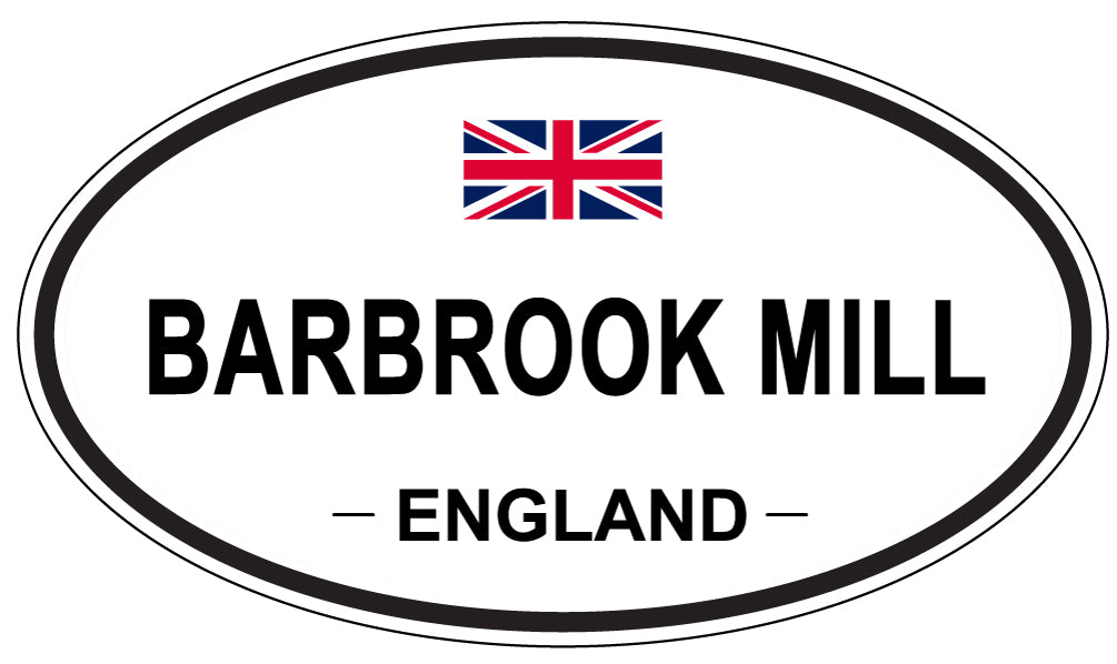 BARBROOK MILL, ENGLAND - Oval Sticker
