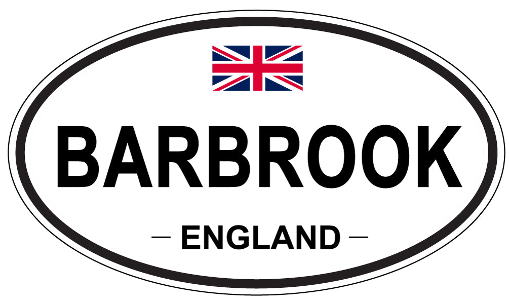BARBROOK, ENGLAND - Oval Sticker