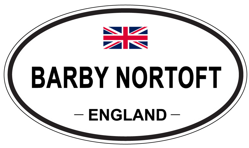 BARBY NORTOFT, ENGLAND - Oval Sticker