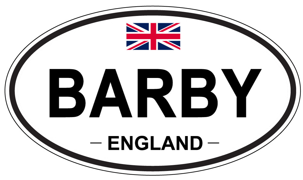 BARBY, ENGLAND - Oval Sticker