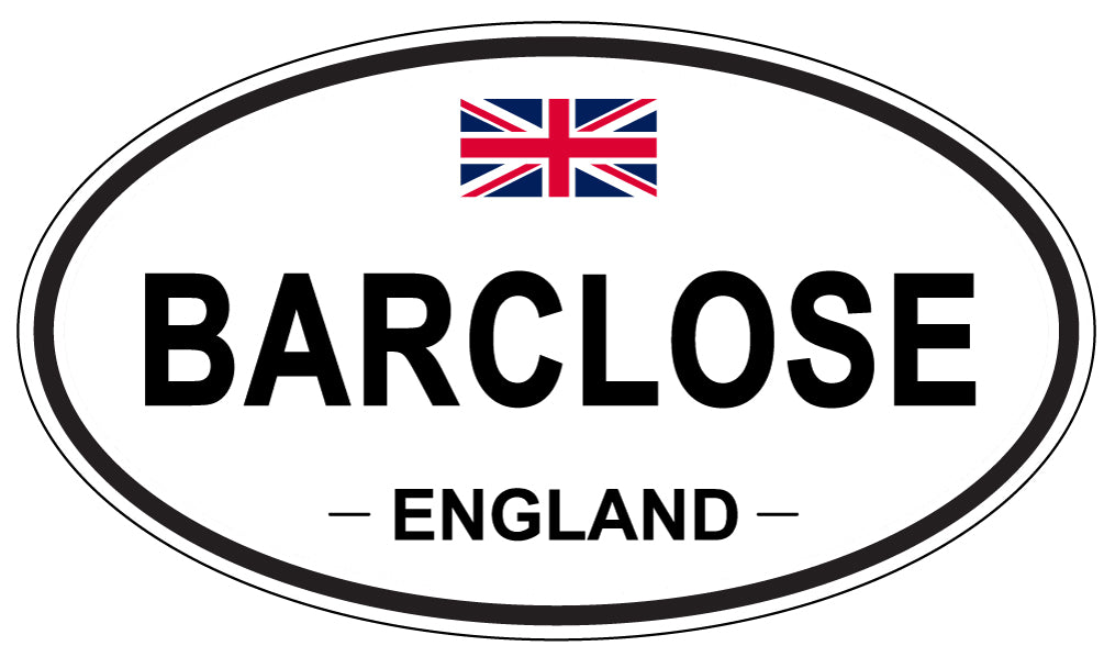 BARCLOSE, ENGLAND - Oval Sticker