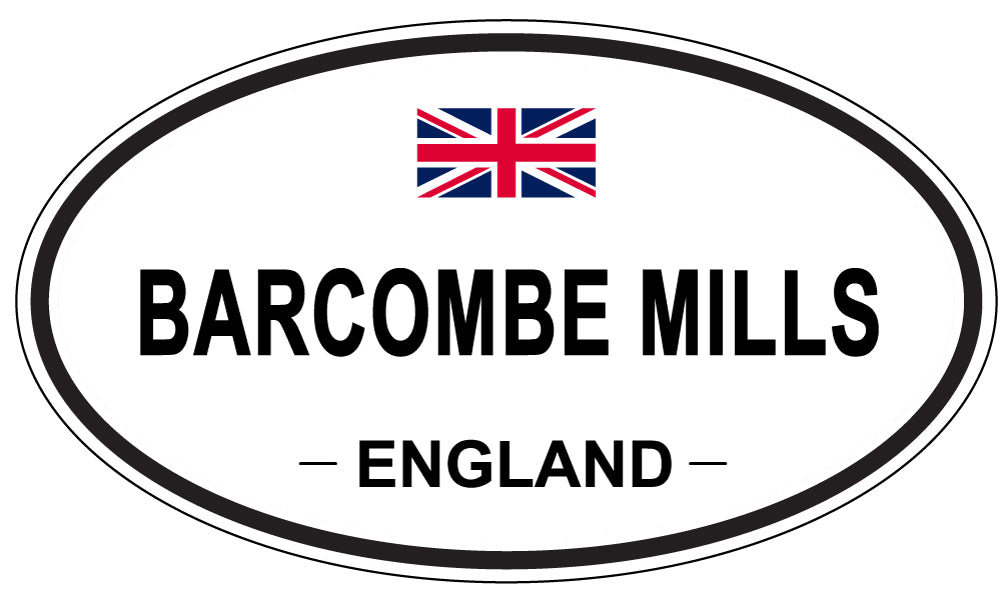 BARCOMBE MILLS, ENGLAND - Oval Sticker