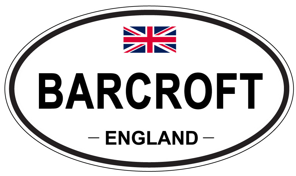 BARCROFT, ENGLAND - Oval Sticker