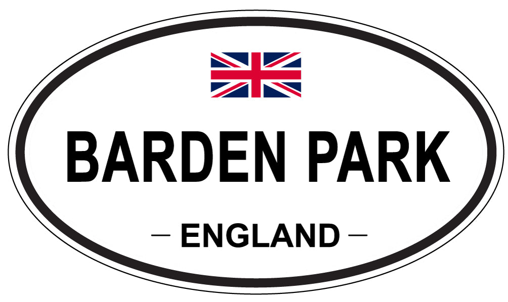 BARDEN PARK, ENGLAND - Oval Sticker