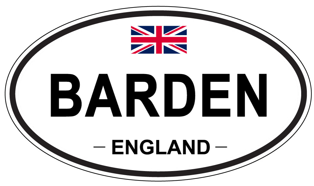 BARDEN, ENGLAND - Oval Sticker