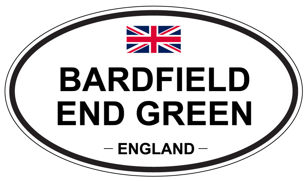 BARDFIELD END GREEN, ENGLAND - Oval Sticker