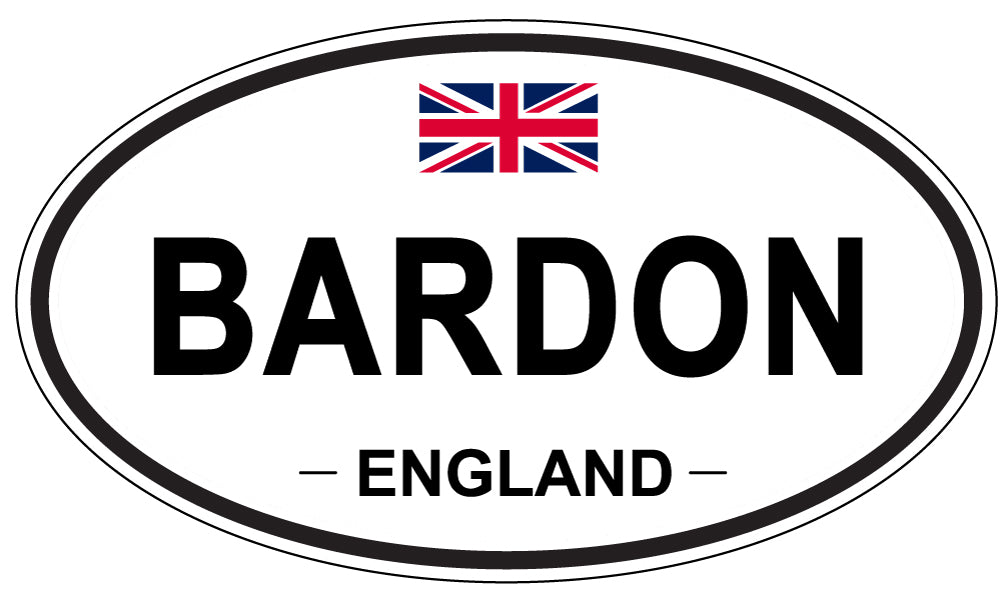 BARDON, ENGLAND - Oval Sticker