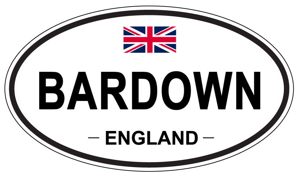 BARDOWN, ENGLAND - Oval Sticker