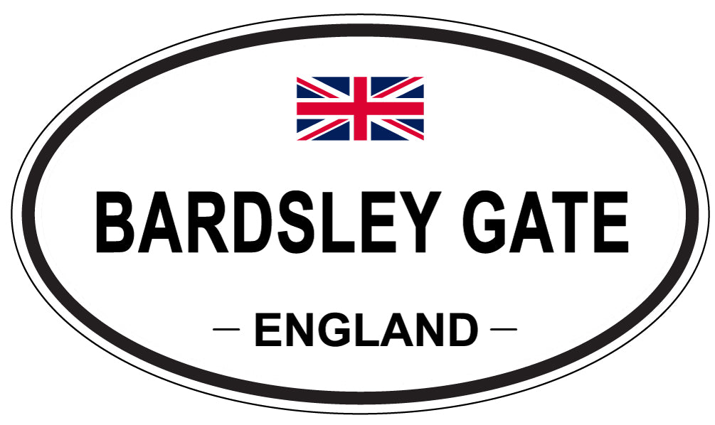 BARDSLEY GATE, ENGLAND - Oval Sticker