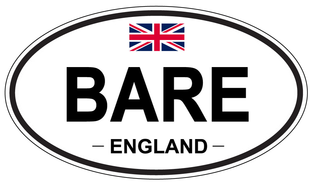 BARE, ENGLAND - Oval Sticker