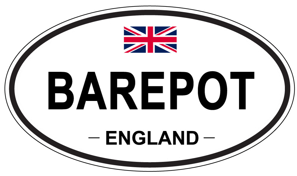 BAREPOT, ENGLAND - Oval Sticker