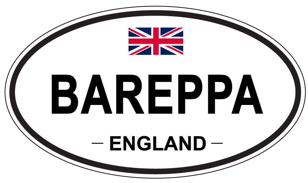BAREPPA, ENGLAND - Oval Sticker