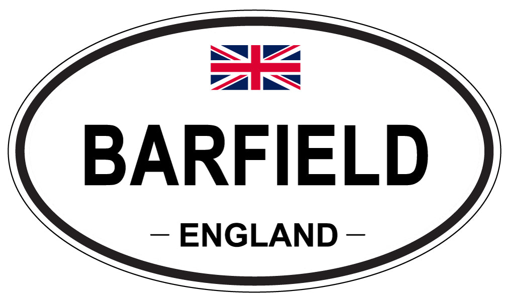 BARFIELD, ENGLAND - Oval Sticker