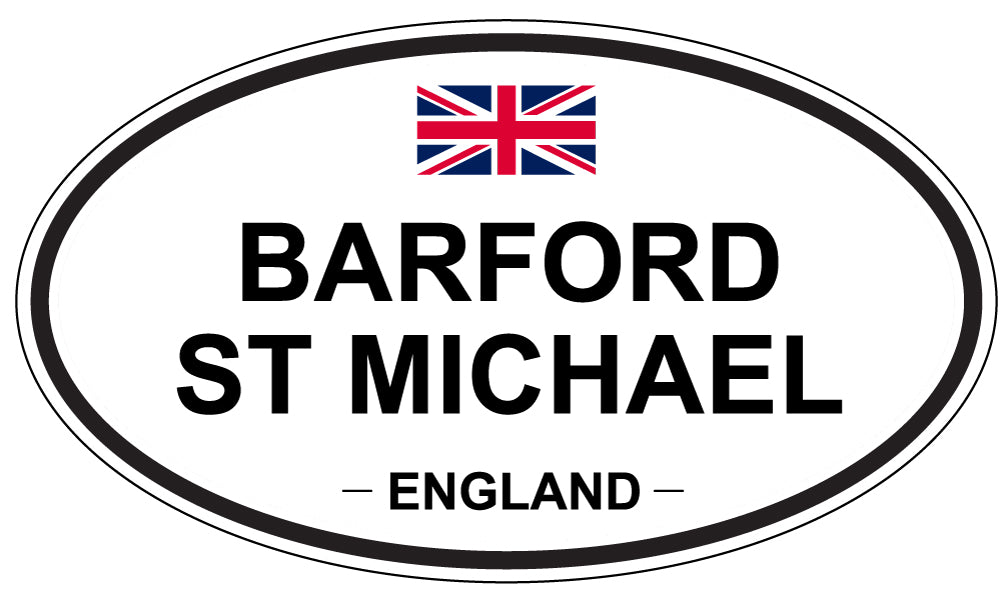 BARFORD ST MICHAEL, ENGLAND - Oval Sticker