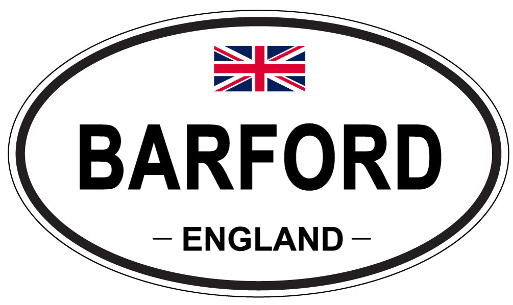 BARFORD, ENGLAND - Oval Sticker