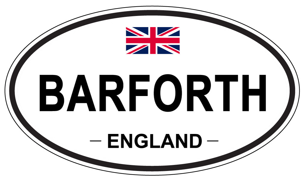 BARFORTH, ENGLAND - Oval Sticker