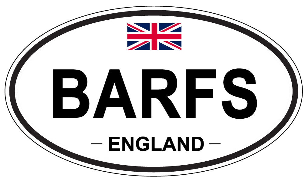BARFS, ENGLAND - Oval Sticker