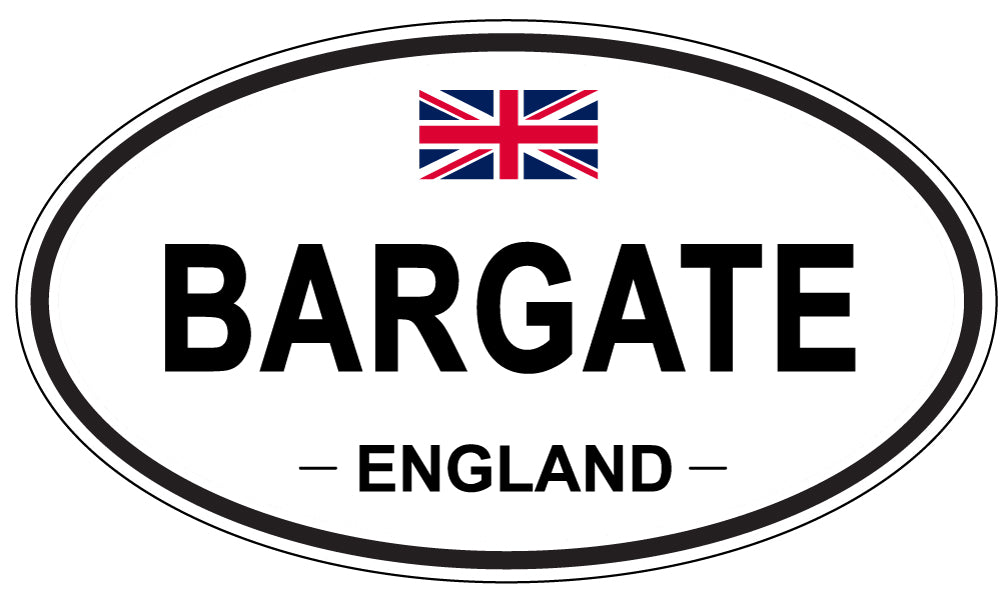 BARGATE, ENGLAND - Oval Sticker