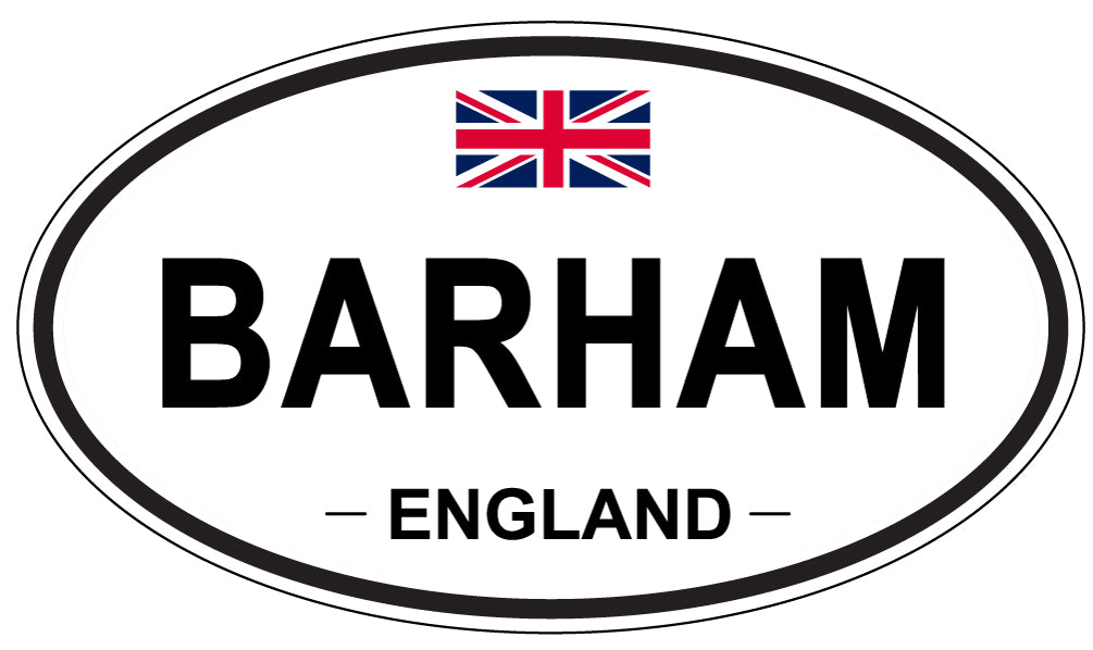 BARHAM, ENGLAND - Oval Sticker