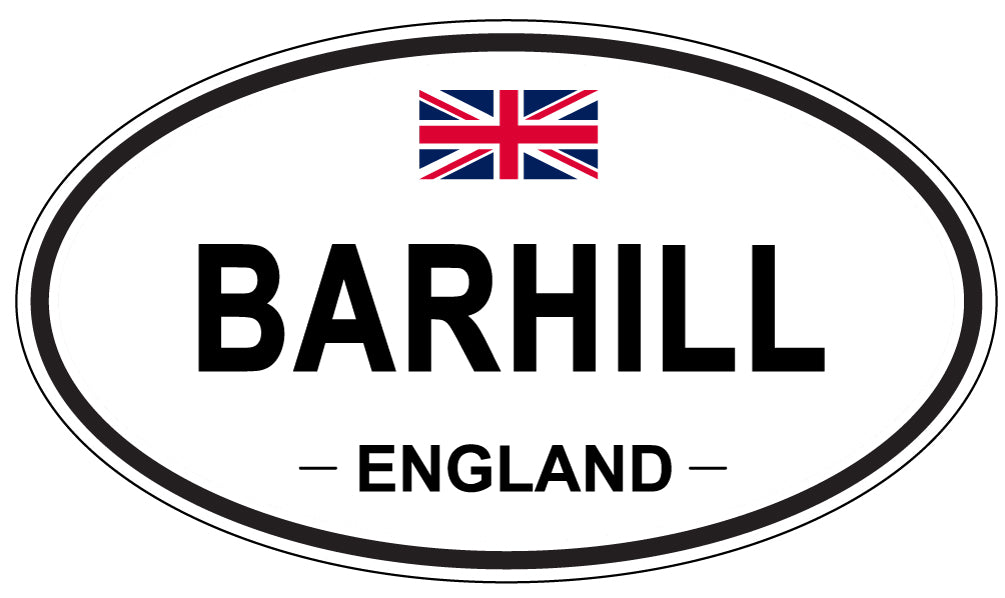 BARHILL, ENGLAND - Oval Sticker