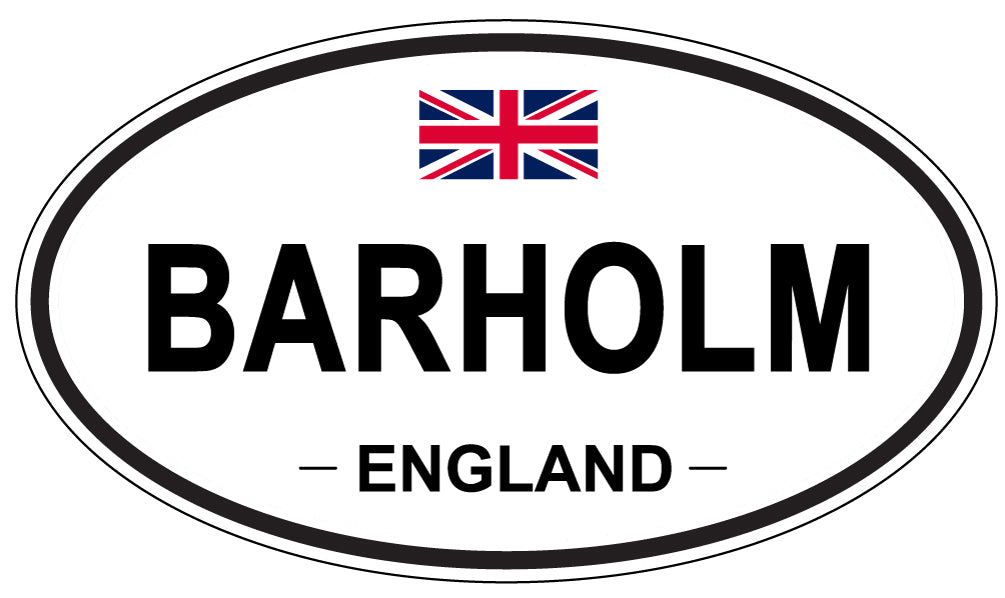 BARHOLM, ENGLAND - Oval Sticker