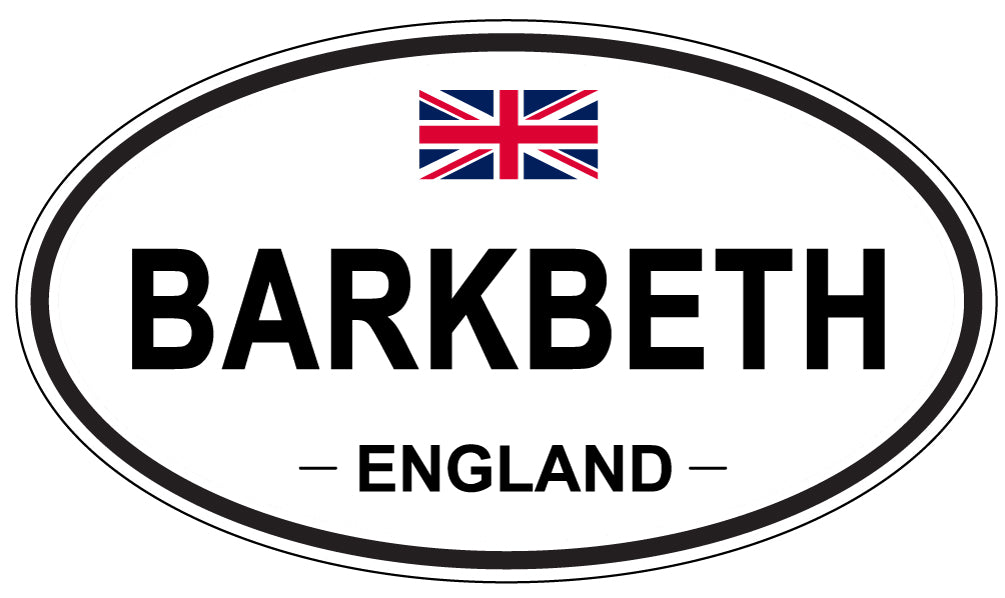 BARKBETH, ENGLAND - Oval Sticker
