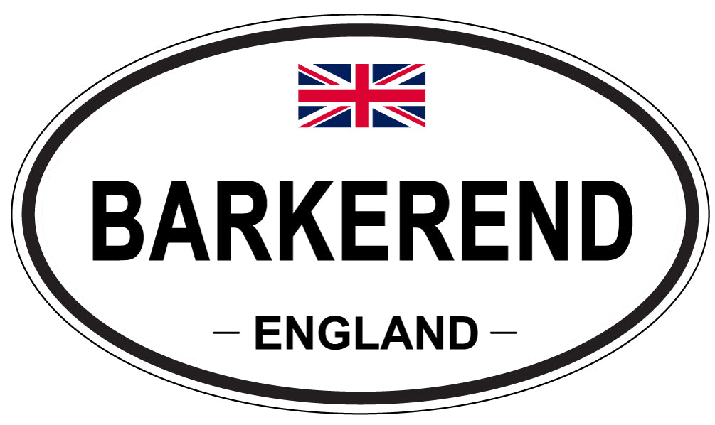 BARKEREND, ENGLAND - Oval Sticker