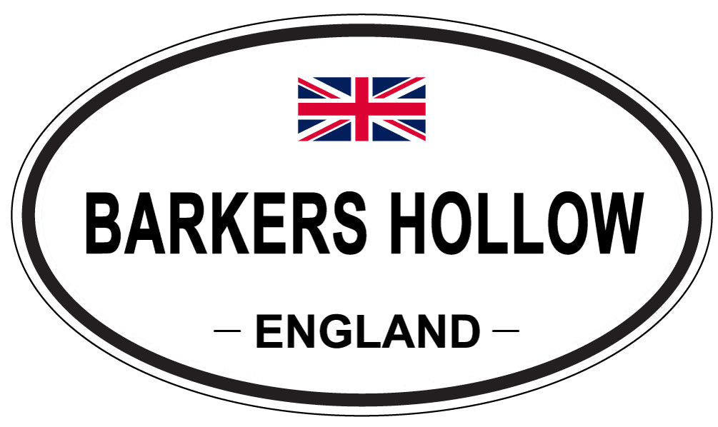 BARKERS HOLLOW, ENGLAND - Oval Sticker
